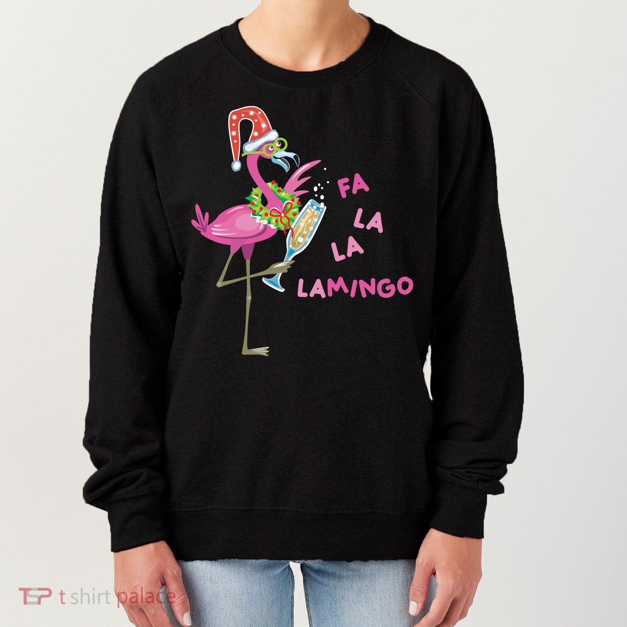 Falala Flamingo Christmas Holiday Festive Women's Sweatshirt