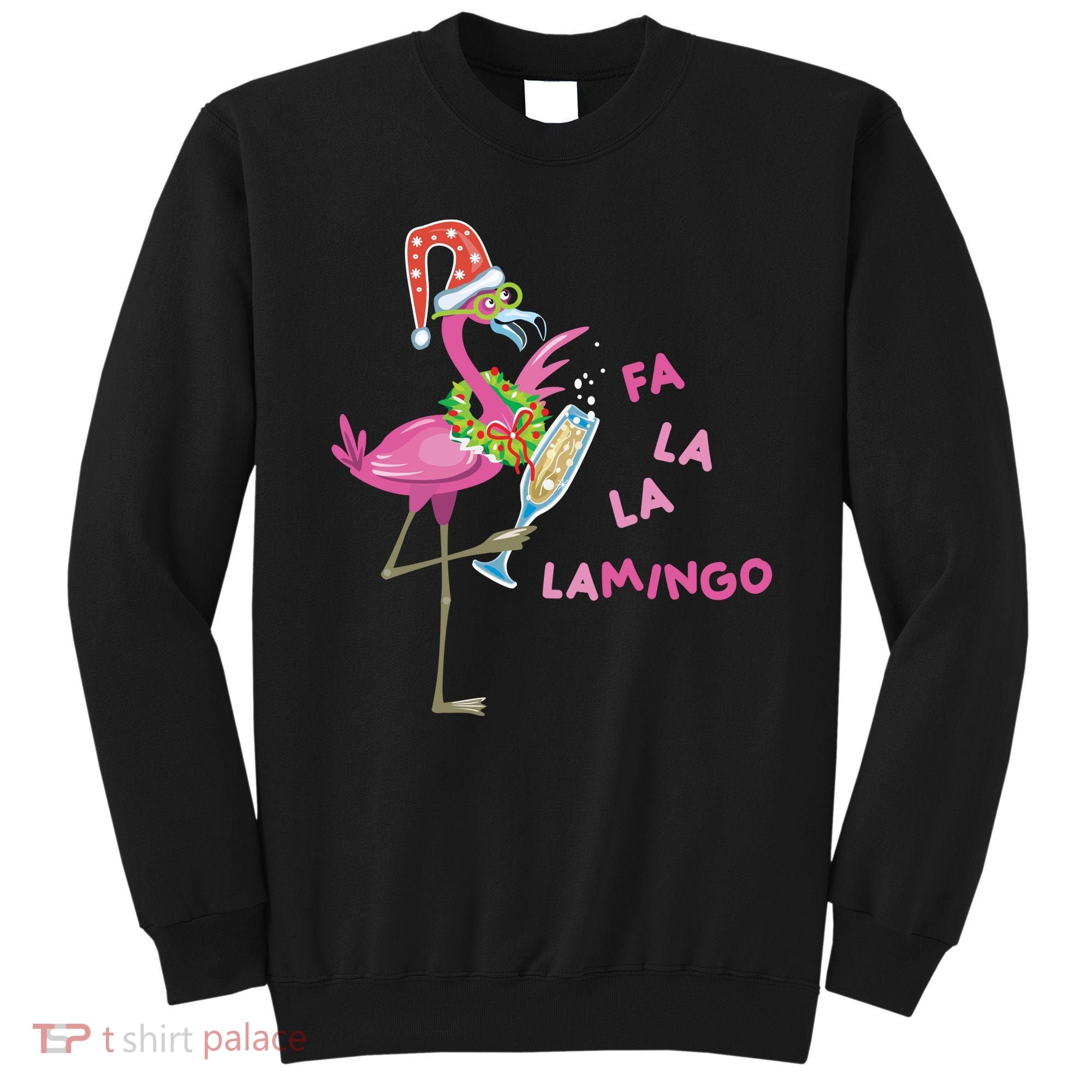 Falala Flamingo Christmas Holiday Festive Sweatshirt