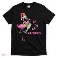 Falala Flamingo Christmas Holiday Festive T-Shirt thumb 0