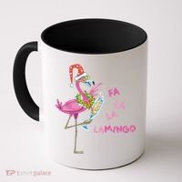 Falala Flamingo Christmas Holiday Festive Coffee Mug thumb 0