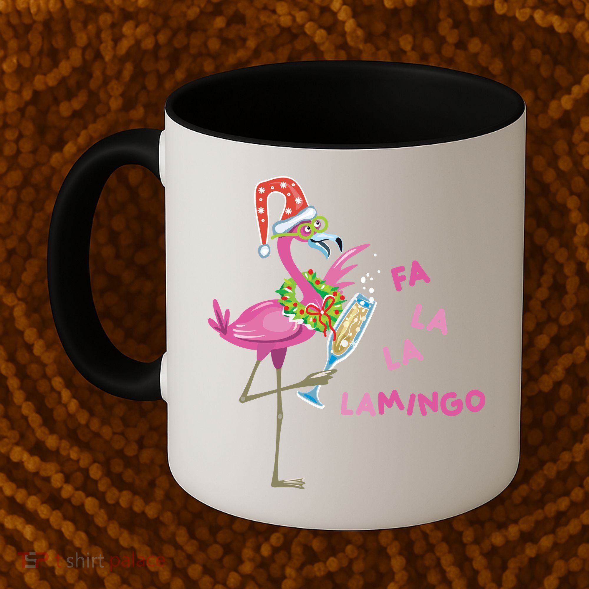 Falala Flamingo Christmas Holiday Festive Coffee Mug