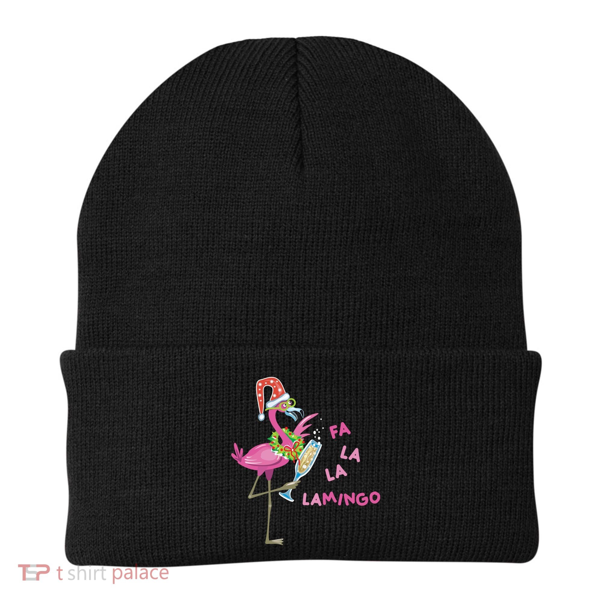Falala Flamingo Christmas Holiday Festive Beanie