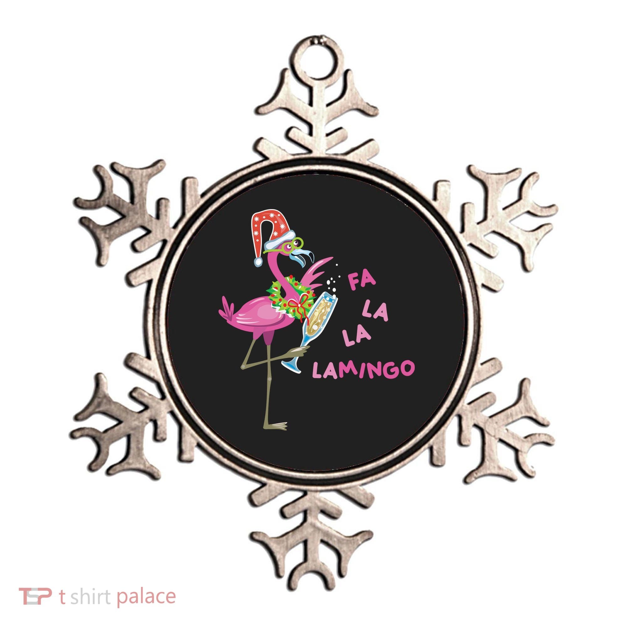 Falala Flamingo Christmas Holiday Festive Ornament
