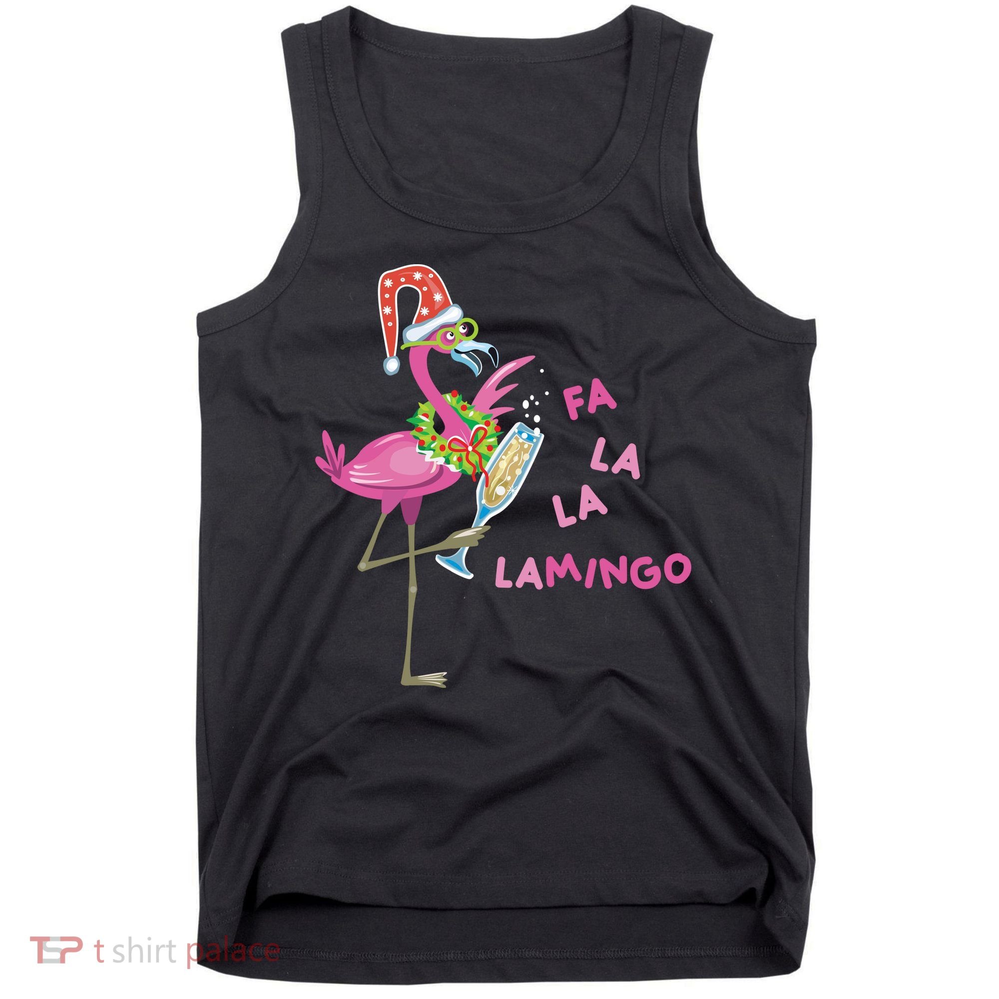 Falala Flamingo Christmas Holiday Festive Tank Top