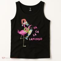 Falala Flamingo Christmas Holiday Festive Tank Top thumb 2