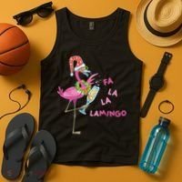 Falala Flamingo Christmas Holiday Festive Tank Top thumb 4