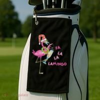 Falala Flamingo Christmas Holiday Festive Golf Towel thumb 2