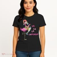 Falala Flamingo Christmas Holiday Festive Women's T-Shirt thumb 4
