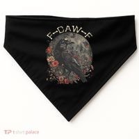 Funny F Caw F Raven Bird Saying Graphic USA-Made Doggie Bandana thumb 0