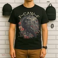 Funny F Caw F Raven Bird Saying Graphic T-Shirt thumb 6