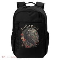 Funny F Caw F Raven Bird Saying Graphic Backpack thumb 0