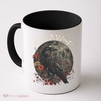 Funny F Caw F Raven Bird Saying Graphic Coffee Mug thumb 0