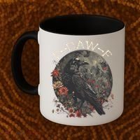 Funny F Caw F Raven Bird Saying Graphic Coffee Mug thumb 2