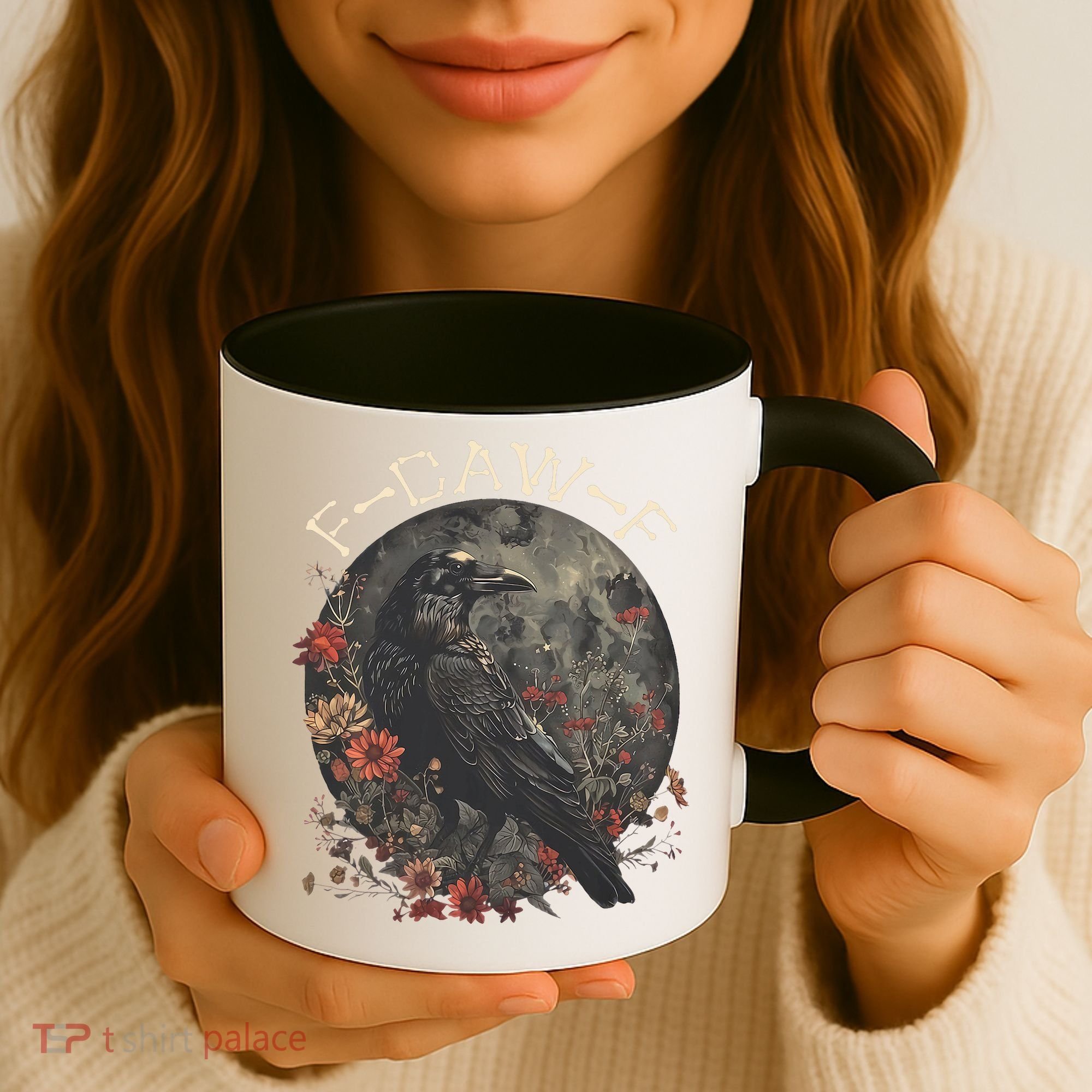 Funny F Caw F Raven Bird Saying Graphic Coffee Mug