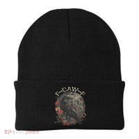 Funny F Caw F Raven Bird Saying Graphic Beanie thumb 0