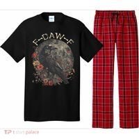 Funny F Caw F Raven Bird Saying Graphic Pajama Set thumb 0