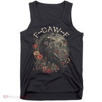 Funny F Caw F Raven Bird Saying Graphic Tank Top thumb 0