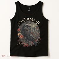 Funny F Caw F Raven Bird Saying Graphic Tank Top thumb 2