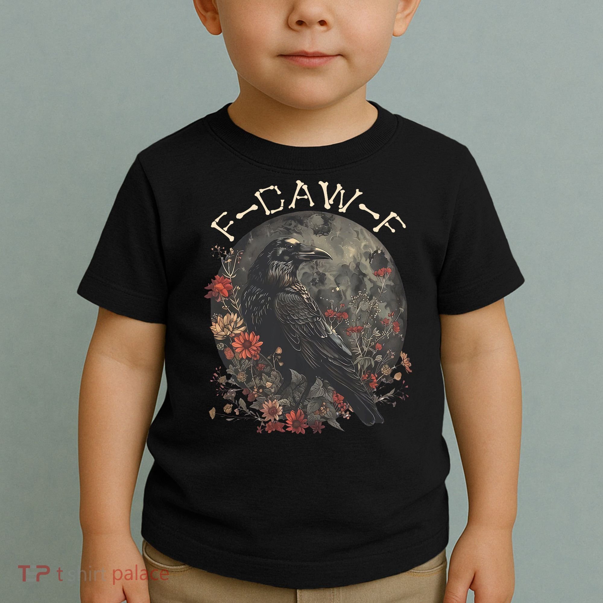 Funny F Caw F Raven Bird Saying Graphic Toddler T-Shirt