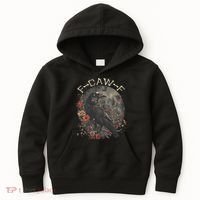 Funny F Caw F Raven Bird Saying Graphic Kids Hoodie thumb 0