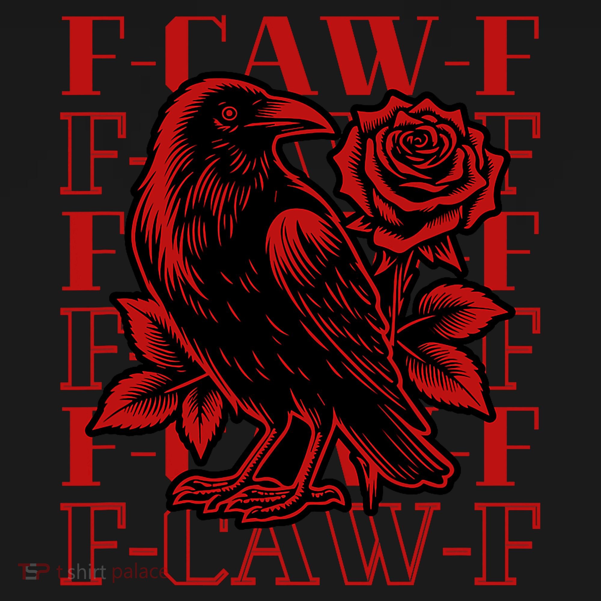Funny F-Caw-F Crow Black Crow, F-Caw-F Black Bird Tall Hoodie