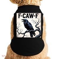Funny F-Caw-F Crow Doggie Tank thumb 0