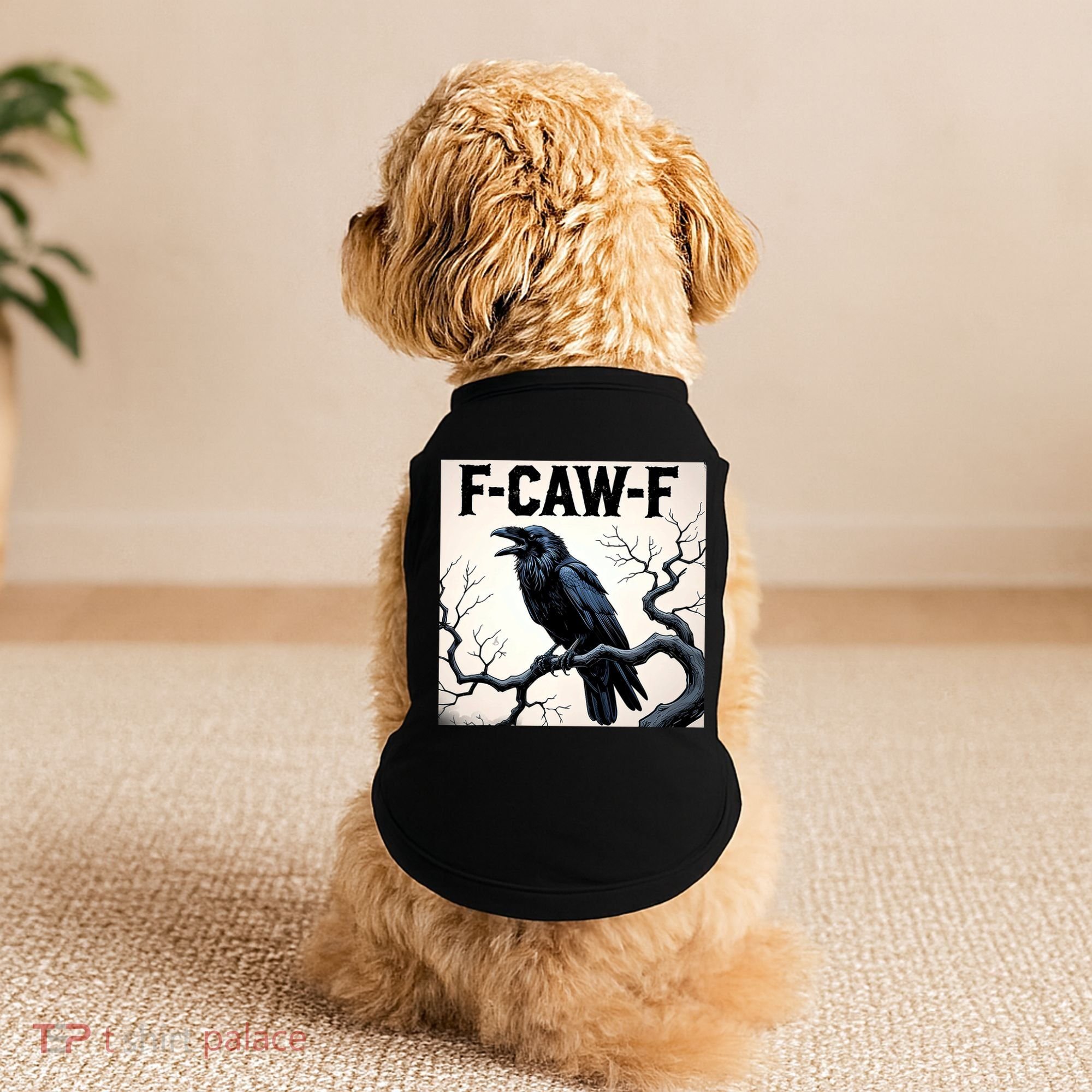 Funny F-Caw-F Crow Doggie Tank