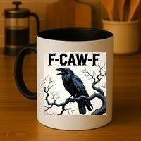 Funny F-Caw-F Crow Coffee Mug thumb 4