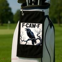 Funny F-Caw-F Crow Golf Towel thumb 2