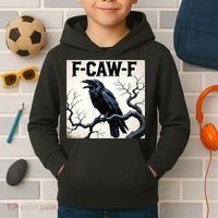 Funny F-Caw-F Crow Kids Hoodie thumb 2