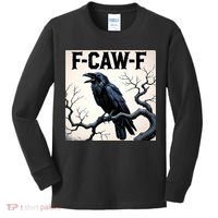 Funny F-Caw-F Crow Kids Long Sleeve Shirt thumb 0