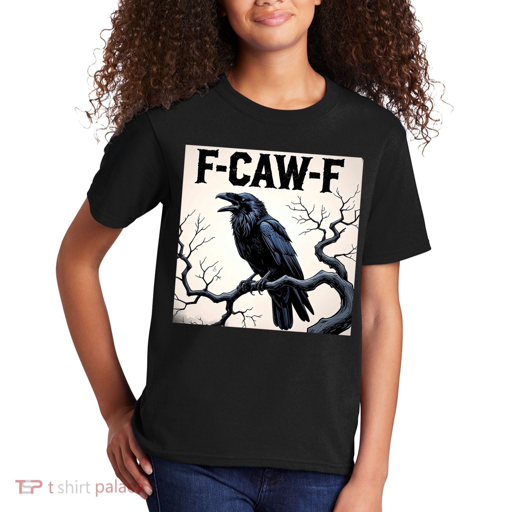 Funny F-Caw-F Crow Kids T-Shirt