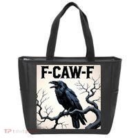 Funny F-Caw-F Crow Tote Bag thumb 0