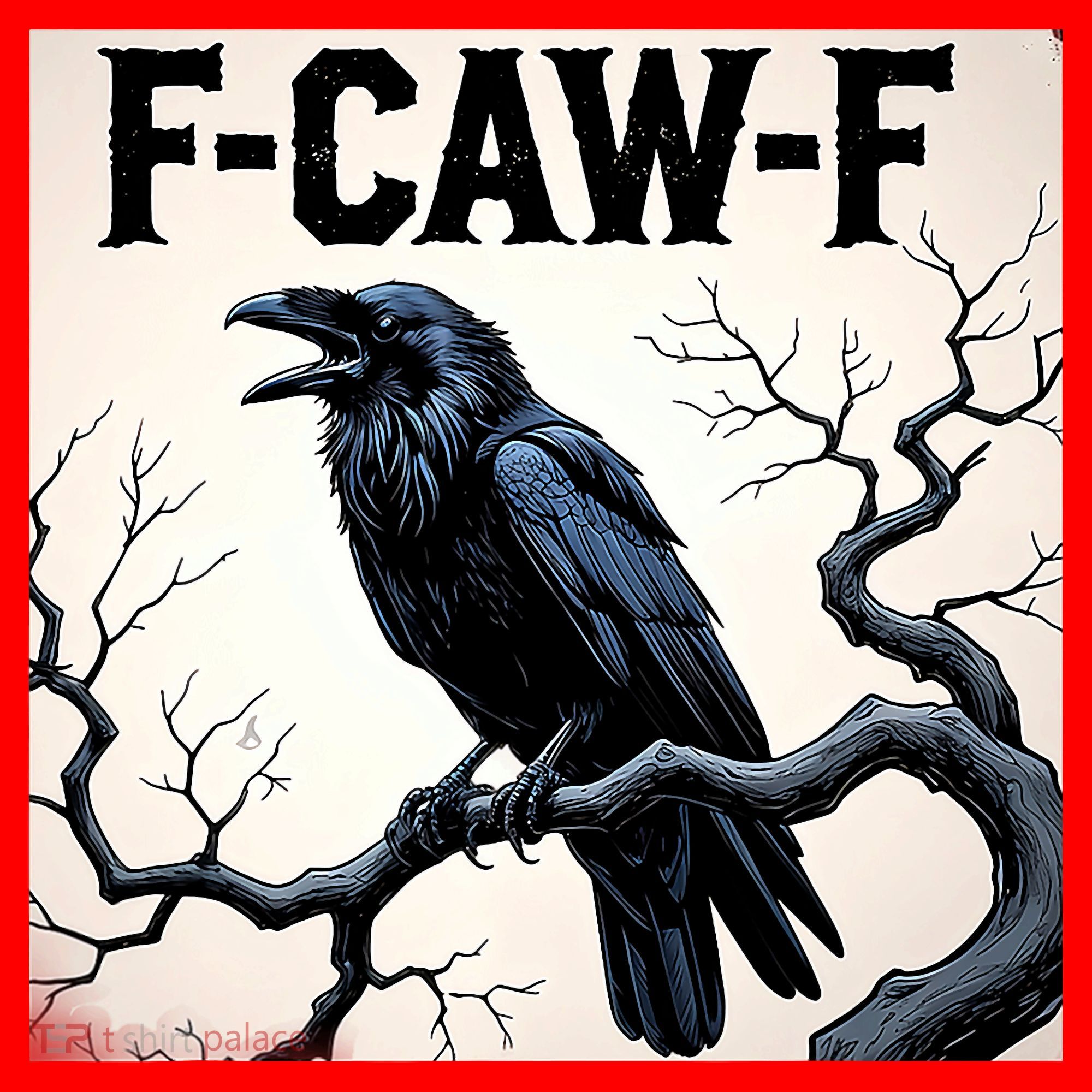 Funny F-Caw-F Crow Santa Hat