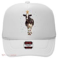 Funny Festive Christmas Lights Cow Hat thumb 0