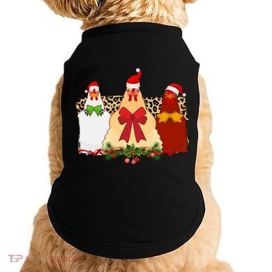 Funny Festive Christmas Chickens Doggie Tank
