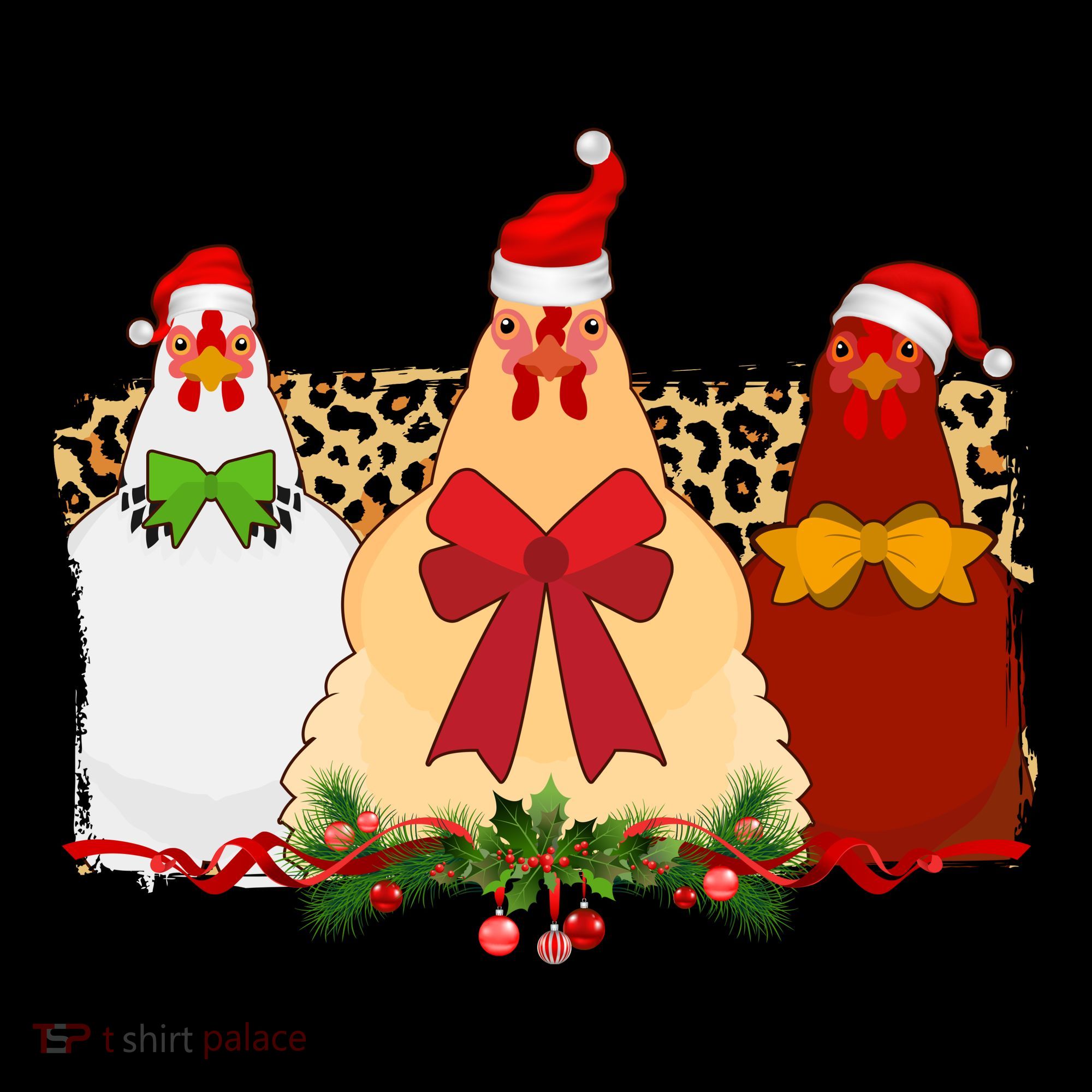 Funny Festive Christmas Chickens Doggie Tank