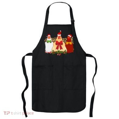 Funny Festive Christmas Chickens Apron
