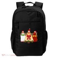 Funny Festive Christmas Chickens Backpack thumb 0