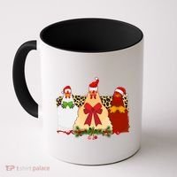 Funny Festive Christmas Chickens Coffee Mug thumb 0