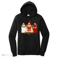 Funny Festive Christmas Chickens Women's Hoodie thumb 0