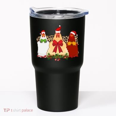 Funny Festive Christmas Chickens Tumbler