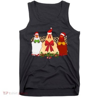 Funny Festive Christmas Chickens Tank Top