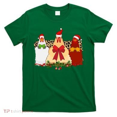 Funny Festive Christmas Chickens T-Shirt