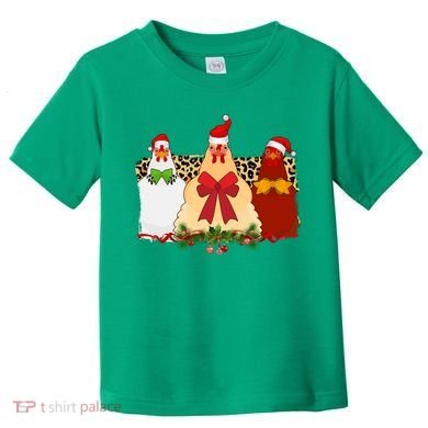 Funny Festive Christmas Chickens Toddler T-Shirt
