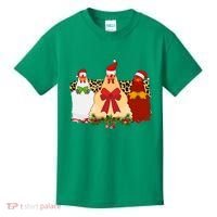 Funny Festive Christmas Chickens Kids T-Shirt thumb 0
