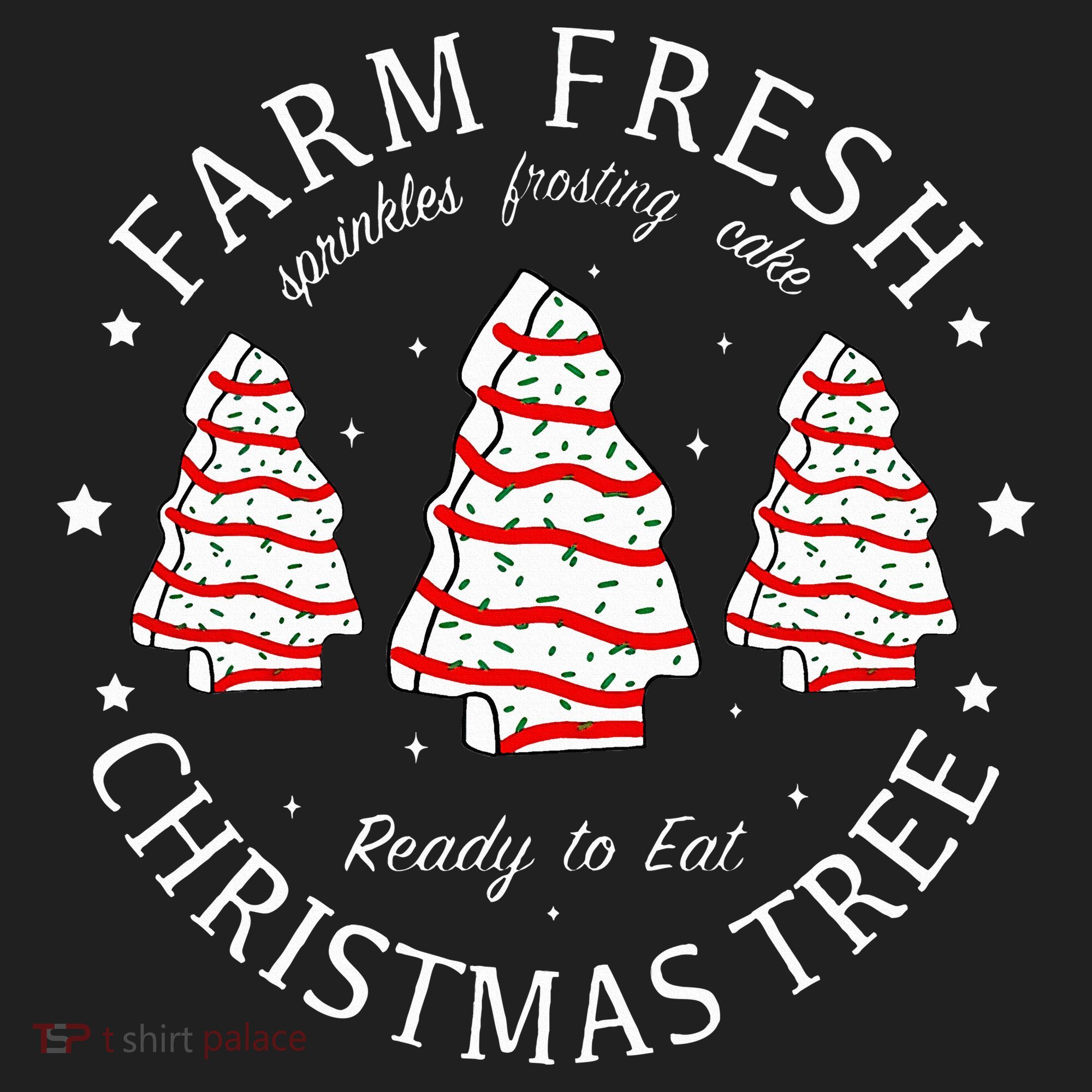 Farm Fresh Christmas Tree Cakes Funny Tree Farm Xmas Pajamas Women's Sweatshirt