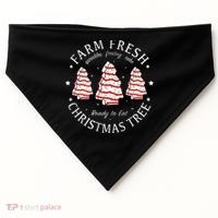 Farm Fresh Christmas Tree Cakes Funny Tree Farm Xmas Pajamas USA-Made Doggie Bandana thumb 0