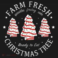 Farm Fresh Christmas Tree Cakes Funny Tree Farm Xmas Pajamas Women's Hoodie thumb 2