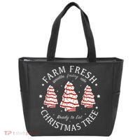 Farm Fresh Christmas Tree Cakes Funny Tree Farm Xmas Pajamas Tote Bag thumb 0